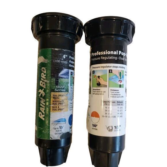 Set of 2: Rain Bird 1800 Series 4 in. Half-Circle‎ Pop-Up Spray Head Sprinklers - Picture 1 of 6
